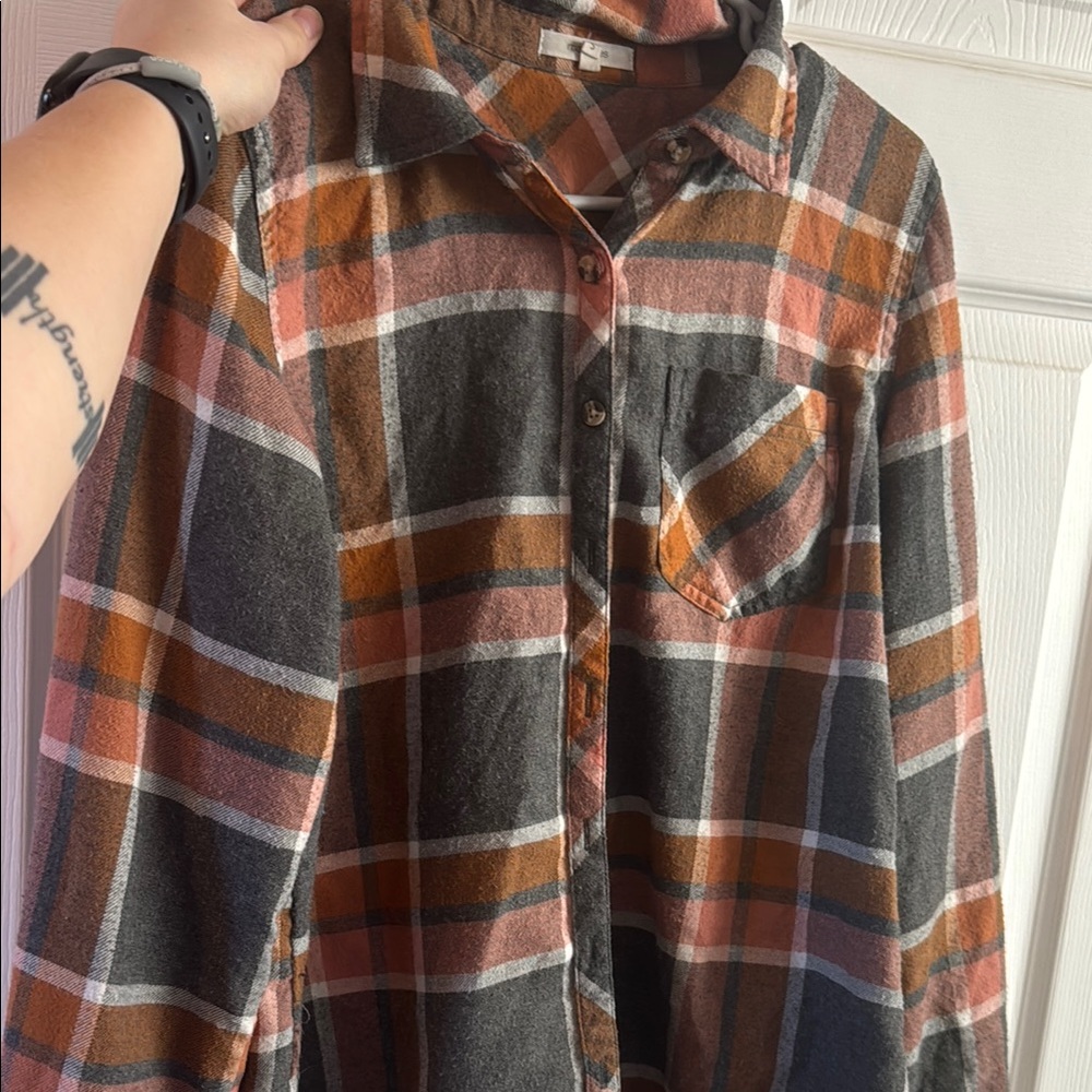 Maurices Plaid Button Down Shirt